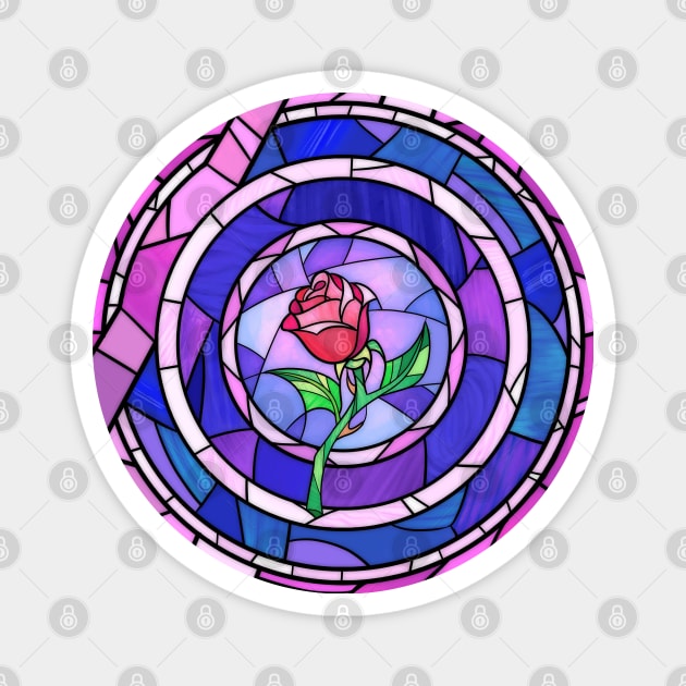 Rose-Tinted Glass Window Magnet by Ellador